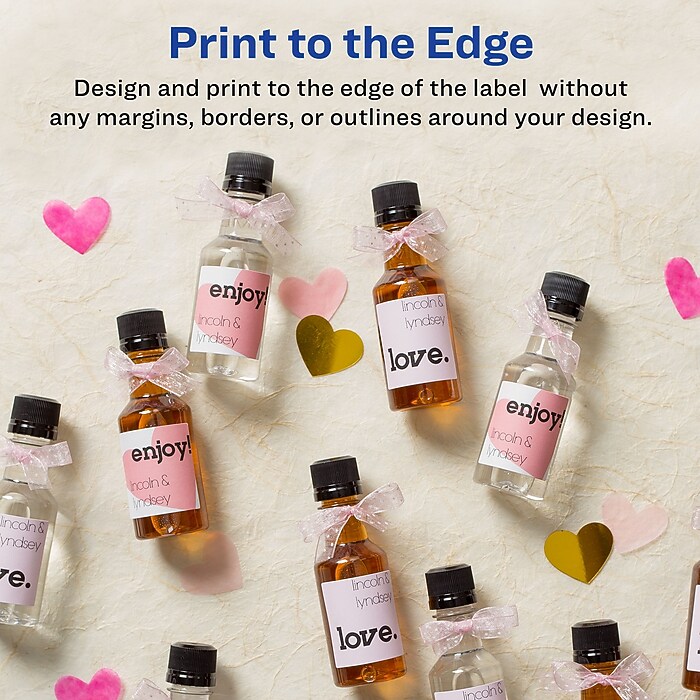 Avery Glossy White Square Labels – 3/4" X 3/4", 800 Labels, Sure Feed, Print-to-Edge, For Laser/Inkjet