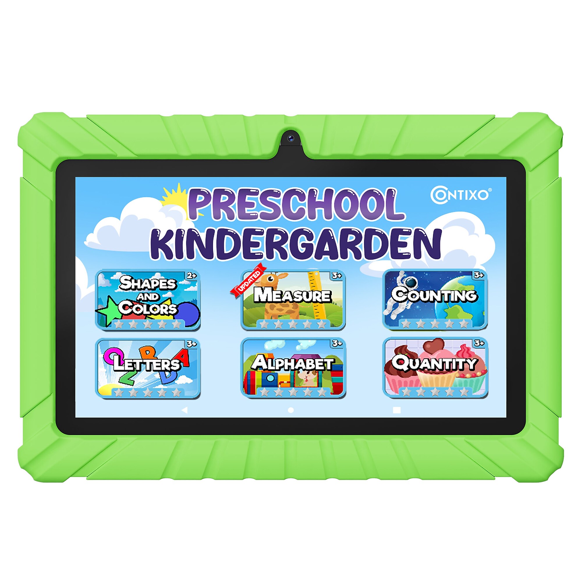 V8 7” Tablet, Quadcore, Wi-Fi, 32GB, Android 13 Bundled with Educational Apps & Durable Kid-Proof Case, Green (V8-2 GREENDIS) Sansujyuku sansujyuku.com