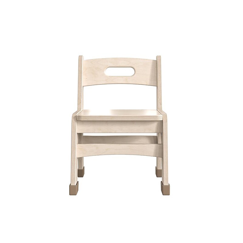 Flash Furniture Bright Beginnings Wooden Classroom Chair, Brown, 2 Pieces/Set (MK-KE24428-GG) image 1