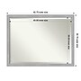 Amanti Art Vista Brushed Nickel Narrow Frame Wall Mirror, 32.75" x 42.75" (A42674961004)~#|#~443E6B32-9877-457D-818F2235BB96BB35_sc7