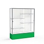 Ghent Spirit 60"W x 72"H x 16"D Floor Case, White Back, Satin Finish, Kelly Green Base~#|#~44422CEF-C5B5-4EEB-84358E0FEF7CB86F_sc7