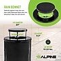 Alpine Industries 4460 Steel Mesh Trash Can with Covered Top with Open Sides Lid, 36 Gallon, Black (ALP4460-01-B)~#|#~4442FE1C-309F-4F26-B30D73CBF76FEB68_sc7