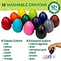 Crayola Washable Palm-Grasp Crayons, Assorted Colors, 12/Box (81-1151)~#|#~44449C95-E597-4608-89D9C80AD16C9363_sc7
