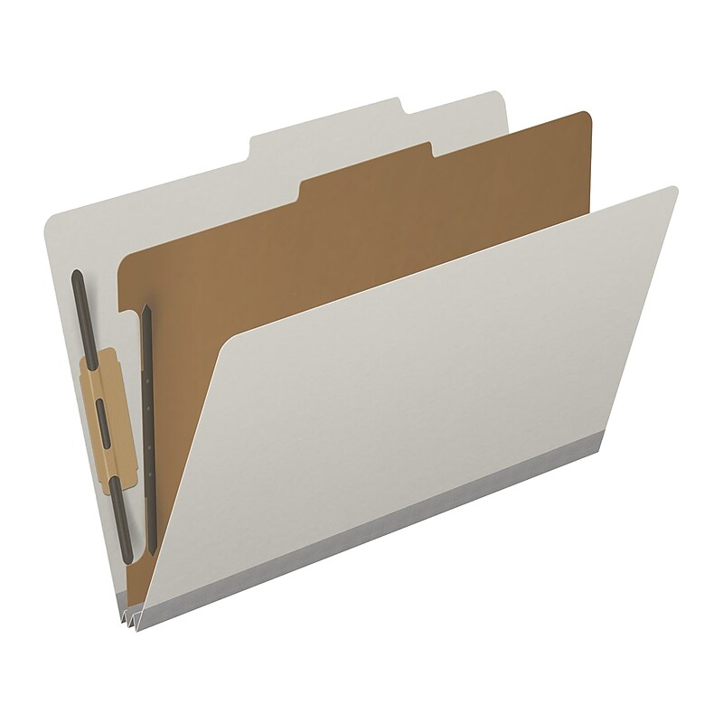 Medical Arts Press Pressboard Classification Folder, 1 Divider, 2" Expansion, Legal Size, Gray, 10/Box (DV-T52-14-3GRY) image 1