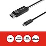 Staples TECH 6 ft. USB-C to Display Port Audio/Video Cable, Male to Male, Black (ST62471)~#|#~444C8624-CCB4-4FB9-95F8635ACF1A574C_sc7
