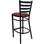 Flash Furniture HERCULES Traditional Metal Ladder Back Restaurant Barstool, Black/Burgundy, 2-Pieces/Pack (2XUDG697BBARBRV)~#|#~444E4762-3AAD-4430-A792F67CFC52D88B_sc7
