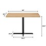 Flash Furniture Bennett Wooden Commercial Indoor Table, 48" x 30", Natural Top/Black Base (GSF3048NTT2230)~#|#~444E80D1-B2F3-4863-ACA1ADB01549C2C1_sc7