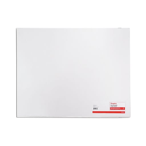 Staples Poster Board, 22 x 28 White, 10/Pack (28126)