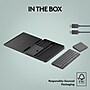 Logitech 4.41" x 11.02" Plastic Adjustable Casa Pop-Up Desk Work From Home Kit with Laptop Stand, Classic Chic (920-011236)~#|#~445BEA85-51E1-4654-AC349CC74064FB3D_sc7