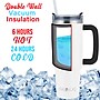 Brentwood Geojug Stainless Steel Double Walled Tumbler Cup, 40 oz., Cream (CMB-1200CRM)~#|#~445D3DC9-8470-4C1C-885A9C2BB67AD60B_sc7