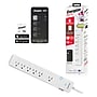 Energizer Connect 6-Outlet Smart Wi-Fi Surge Protector Power Strip, 3 ft., 1,200-Joules, White (EIS3-1004-WHT)~#|#~44609401-0694-482B-929F950F8D444497_sc7