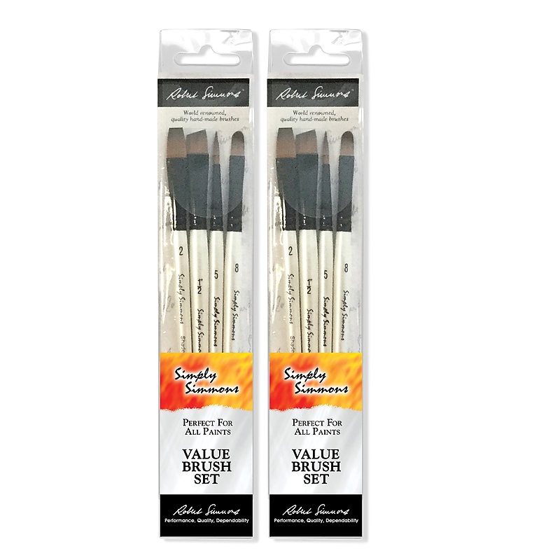 Daler-Rowney Simply Simmons Work Horse Brush Set, 5/Set, 2 Sets/Bundle (DRW255400001-2) image 1