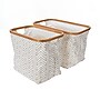 Household Essentials Krush Collapsible Laundry Basket, Bamboo, Tan Chevron, 2/Pack (2296-1)~#|#~446A8398-6D32-42C4-8FBD885ED569487B_sc7