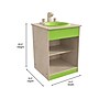 Flash Furniture Bright Beginnings 2-Section Children's Kitchen Sink with Integrated Storage, Brown/Green (MK-ME03515-GG)~#|#~4471765F-83D9-4A56-9984F92E8D63F5A7_sc7