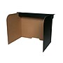 Flipside Foldable Cardboard Freestanding Privacy Panel w/Pass-through Window, 18"H x 54"W, Black, 24/Pack (61855)~#|#~4471E539-9816-4806-AB0036CDD51B7627_sc7
