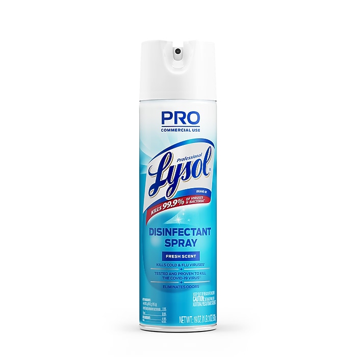 Lysol Professional Disinfectant Spray, Fresh Scent, 19 Oz., 12