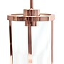 Lalia Home 1-Light 9.25" Farmhouse Hanging Cylindrical Clear Glass LED Pendant Fixture with Accents, Rose Gold (LHP-3002-RG)~#|#~4473F12A-8968-4E8E-B4892DC7F923F0AC_sc7