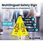 Alpine Industries Caution Wet Floor Sign, Yellow, 10/Pack (ALP498-20-10PK)~#|#~4474CFF2-7CF3-4721-A4607331F730EAB0_sc7