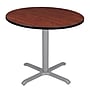 Regency Cain 36" Round Laminate X Base Breakroom Table, Cherry/Grey (TB36RNDCHGY)~#|#~4476EC5B-0C7C-4F33-9B0C09426F567319_sc7
