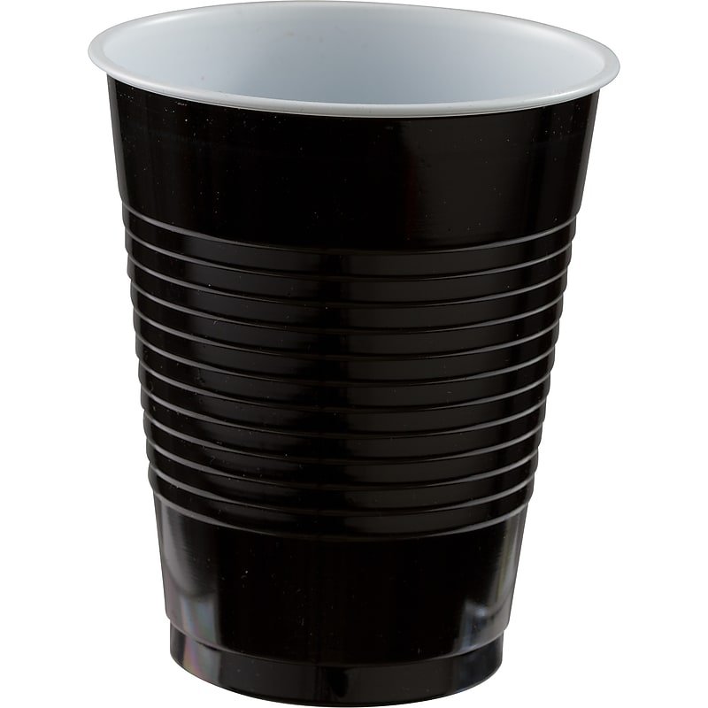 Party City Plastic Cup, 18 oz., Black, 50/Pack (AM431754-10-ST) image 1