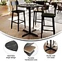 Flash Furniture TopGuard 36" Round Wood Dining Table with X-Base, Black Faux Marble/Black Base (STRD36BMAT3030B)~#|#~447F324C-0152-4796-BB8647C3B9761C8F_sc7