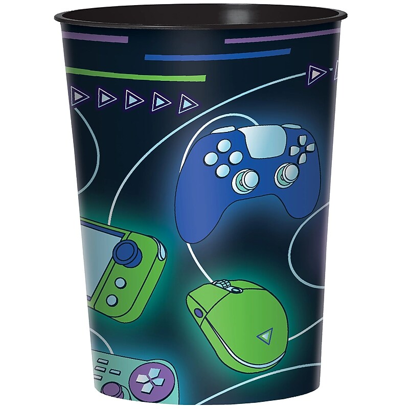 Party City Game On Birthday Plastic Favor Cup, 16 oz. (AM424899) image 1