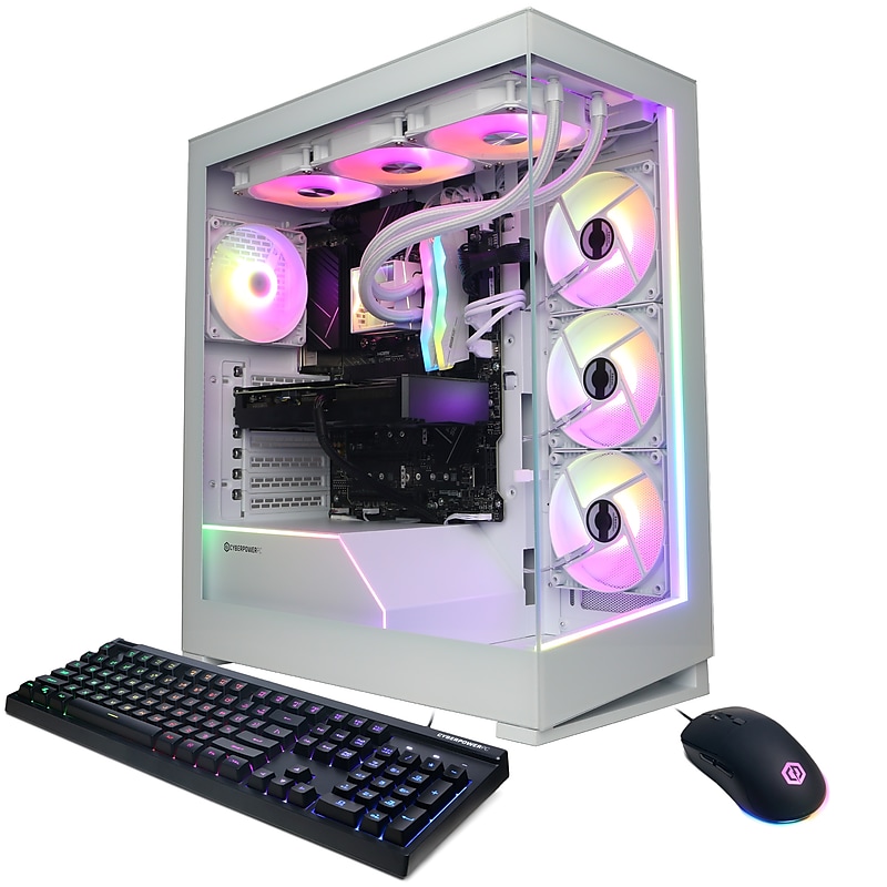 CyberPowerPC Gaming Desktop Computer, Intel Core i9-14900KF, GeForce RTX 5070 12GB, 32GB RAM, 1TB SSD, Windows 11 Home image 1