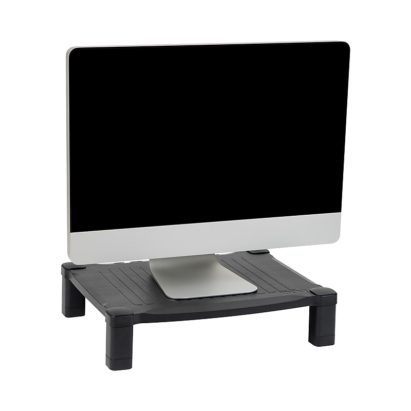 Mind Reader Adjustable Plastic Monitor/Laptop Stand, Black (PLMONST-BLK) image 1