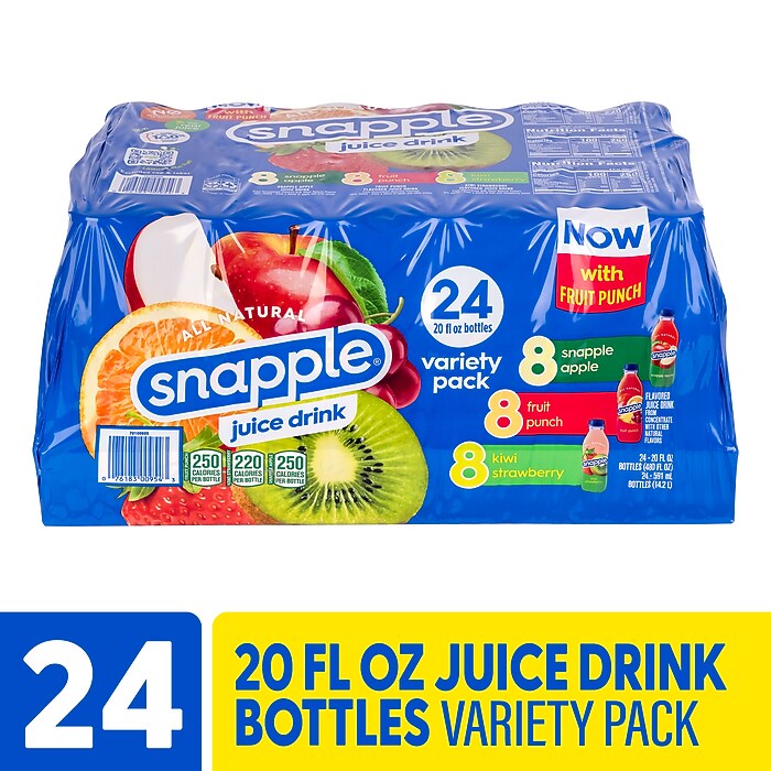 Snapple Juice Drink Variety Pack, 20 oz., 24/Pack (220-00813