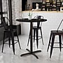 Flash Furniture 36'' Round Laminate Table Top with 30''x 30'' Bar-Height Table Base, Black (XURD36BKT3030B)~#|#~4488B0EA-FB18-4370-98ABCB2C343CC74E_sc7