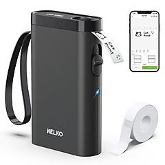 Nelko P21 Portable Bluetooth Thermal Label Printer, Black (P21BK