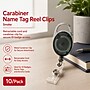 Staples Carabiner Name Tag Reel Clips, Smoke, Retractable Cord, Metal Carabiner Clip for Secure ID Badge Access, 10/Pack~#|#~448B2D76-F008-469E-855574C467F23CAC_sc7