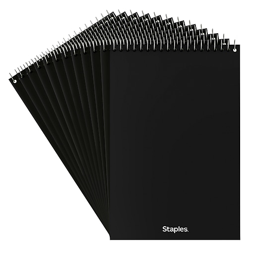 Staples Steno Pads, 6" x 9", Gregg Ruled, Green, 80 Sheets/Pad, Dozen