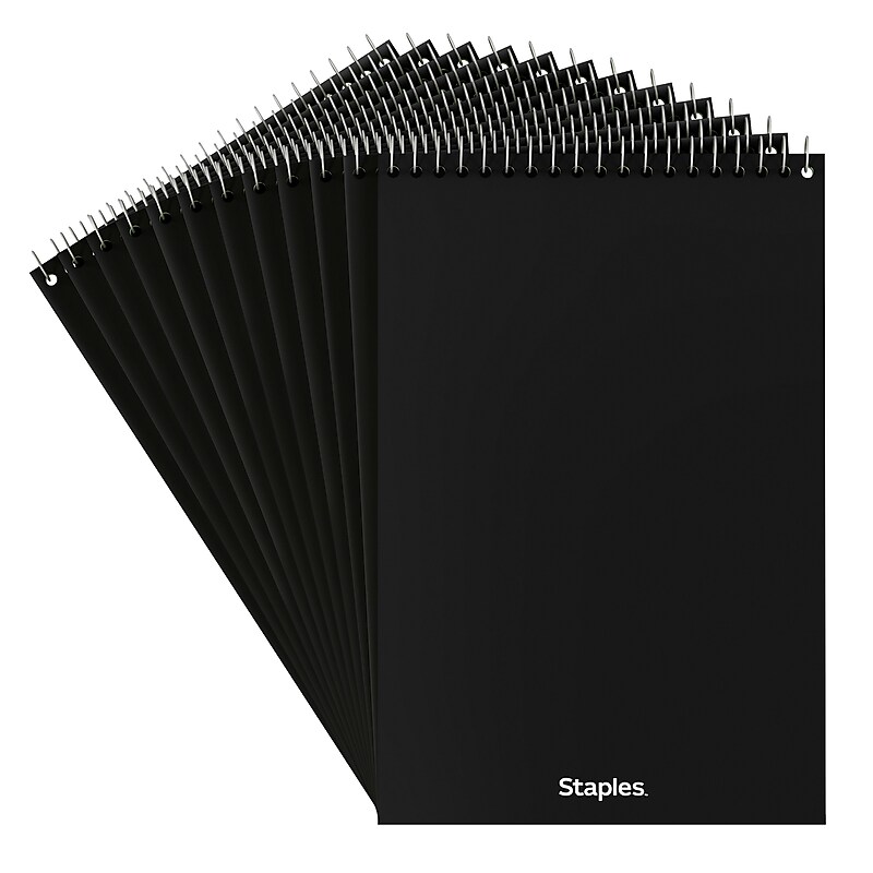 Staples Steno Pads, 6" x 9", Gregg Ruled, Green, 80 Sheets/Pad, Dozen Pads/Pack (ST57353) image 1