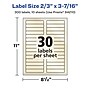 Avery Pearlized Ivory Rectangle Multipurpose Labels, 2/3" x 3-7/16", Ivory, 300/Pack (94210)~#|#~44965984-B350-4585-8450522F7652BA14_sc7