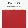 Pendaflex Recycled File Folder, 1-Tab, Assorted, Letter Size, Red, 25/Box (1007010)~#|#~449B4667-482E-4A40-AB018EFB98CF2ADC_sc7