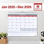 2026 Staples 15" x 12" Monthly Wall Calendar, Red/White/Gray (ST52080-26)~#|#~449C1CB2-2D53-4A4E-A33479BF135FFE99_sc7