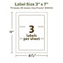 Avery EcoFriendly Laser/Inkjet Rectangle Multipurpose Labels, 3" x 7", White, 75/Pack (94250)~#|#~449EA37A-8D54-4C97-A77387EB5BF63462_sc7
