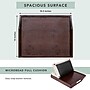 Rossie Home 16.5" x 13" x 3.7" Lap Tray with Pillow, Espresso Bamboo (76102)~#|#~44A36CF4-024E-4C6E-84EC08BBC917D7CC_sc7