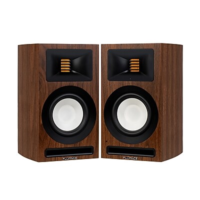 Fluance Ri71 Reference Stereo Powered Bookshelf Speakers with High Performance AMT Tweeters, 5" Drivers, 120W Amplifier for Music, Turntable, TV, PC - HDMI, Bluetooth, RCA & Subwoofer Out (Walnut) - Thumbnail 4