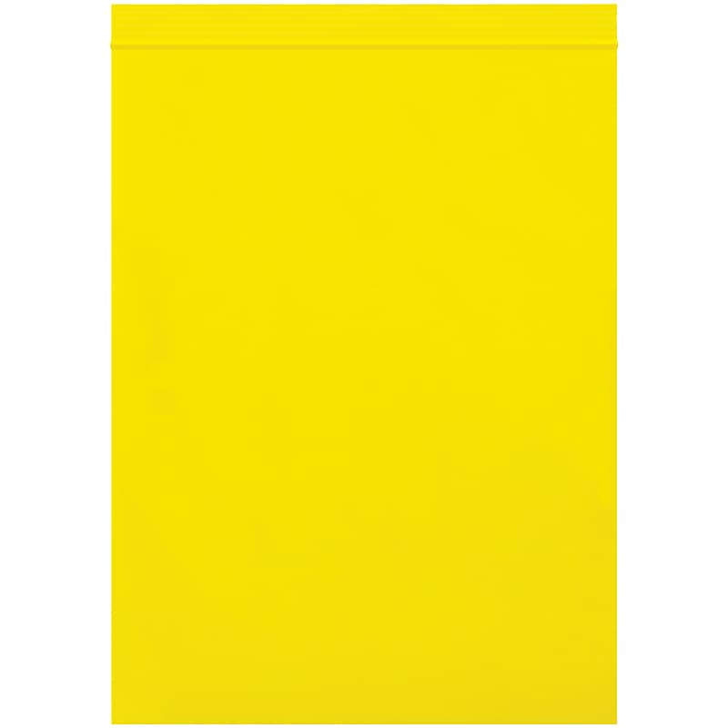 9" x 12" Reclosable Poly Bags, 2 Mil, Yellow, 1000/Carton (PB3645Y) image 1