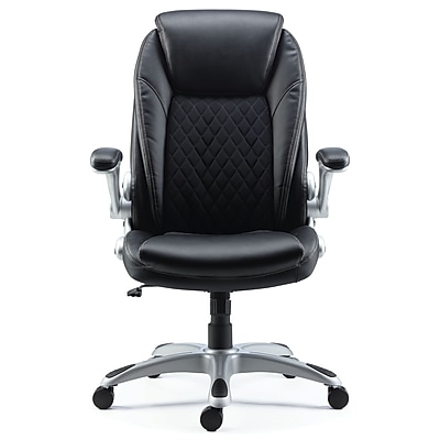 Staples Sorina Ergonomic Bonded Leather Swivel Executive Chair, Black (58262) Simolary simolary.com