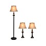 Lalia Home Homely 60"/26" Restoration Bronze Three-Piece Floor/Table Lamp Set with Bell Shades (LHS-1007-RZ)~#|#~44AB71BE-0460-42F1-B2F30C5660EC5BCE_sc7