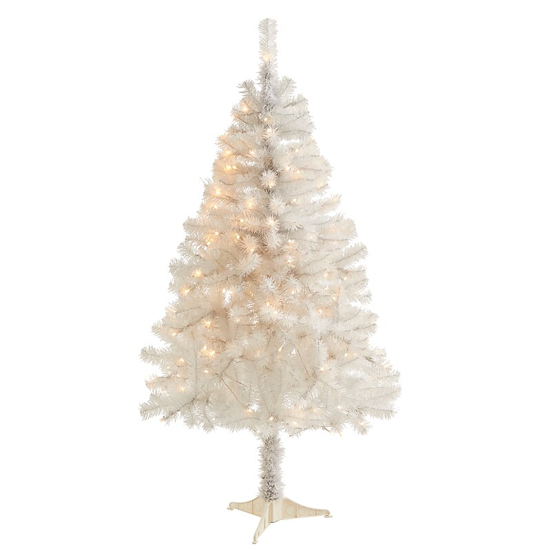 Nearly Natural White Artificial Christmas Tree, 4' (T1725) image 1