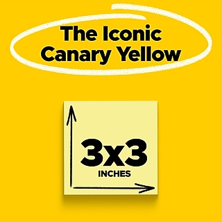 Post-it Recycled Super Sticky Notes, 3" x 3", Canary Collection, 70 Sheets/Pad, 24 Pads/Pack (654R-24SSCY-CP)~#|#~44B0C0DC-5E63-4579-844FD41413777E8A_sc7