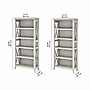 Bush Furniture Key West 66"H 5-Shelf Bookcase with Adjustable Shelves, Linen White Oak Laminated Wood, 2/Set (KWS046LW)~#|#~44B67454-C60B-4D0D-90E68F9D13D04C84_sc7