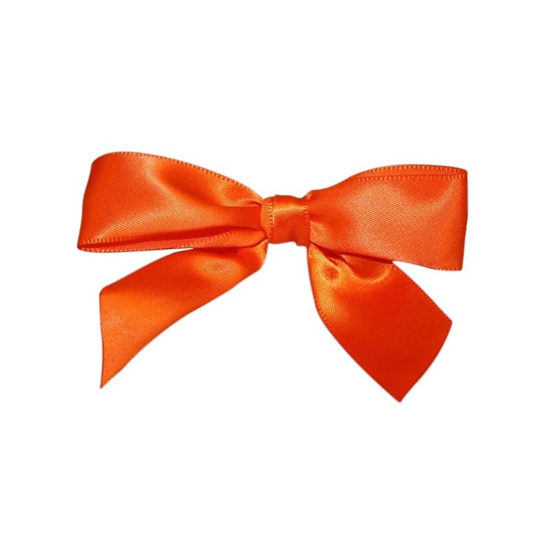 JAM Paper Satin Bows, Orange, 100/Pack (52640349205) image 1