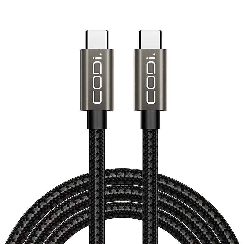 CODi Charge & Sync 3' USB-C to USB-C Power Cable, Male to Male, Black (A01101) image 1