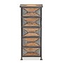 Baxton Studio Laurel 32"H Storage Cabinet, 5-Drawers, Grey/Oak Brown (182-11735-HiT)~#|#~44BEF4E2-094C-42B6-84839D2C73F98155_sc7