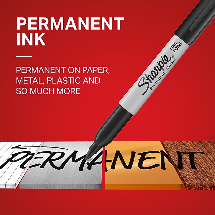 Sharpie Permanent Markers, Fine Tip, Assorted, 24/Pack